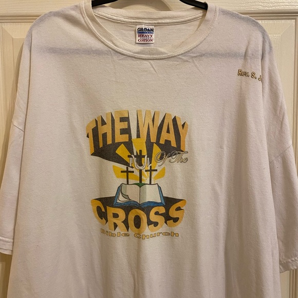 Vintage 90s The Way of The Cross Bible Church Reverend’s Tee XXXL - Picture 3 of 6